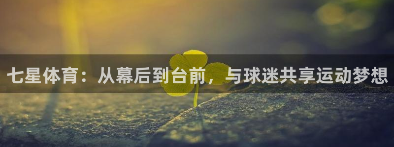 七星体育：从幕后到台前，与球迷共享运动梦想